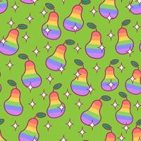 seamless pattern with lgbt pear vector