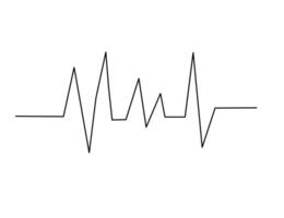 cardiogram in line style vector