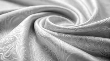 Elegance in simplicity blurred monochrome fabric texture revealing intricacies in minimalist design photo