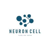 neuron logo design dna atom molecule structure template vector