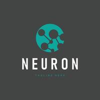 neuron logo design atom molecule structure symbol vector