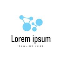 neuron logo design dna structure atom simple concept molecule structure illustration vector