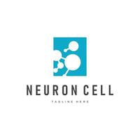 neuron logo design structure atom simple vector
