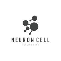 neuron logo design dna structure atom simple illustration symbol vector
