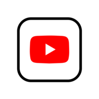 Youtube logo with a red play button png