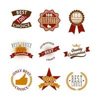 quality emblems and labels. Best choice. Premium quality. Quality guaranteed. Design elements in . vector
