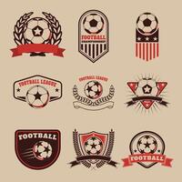 Set of the football labels, emblems and design elements. Soccer team emblems. vector