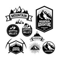 Set of vintage style mountains expedition labels and badges and design elements. logo,badge vector