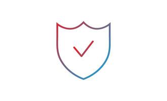 Security settings icon. Secure Shield Icon with Check Mark. Representing Safety and Protection. vector