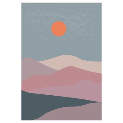 Posters mountains boho wall decor, minimal art print. Contemporary abstract landscape backgrounds. Landscape inspiration.