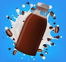 Coffee and milk drinks Mesh gradient wes used vector