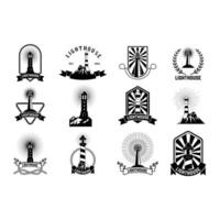 set of lighthouses labels and icons. Lighthouse label,logo or badge template. illustration. vector