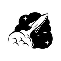Rocket. Set of logo templates with rocket launch. vector