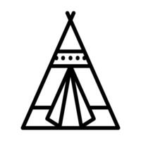 A simple design pyramid tent symbol vector