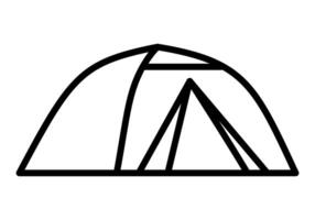 A simple design dome tent symbol vector