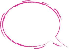 A pink speech bubble on a white background vector