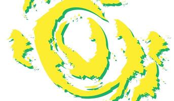 A yellow and green brush stroke on a white background vector