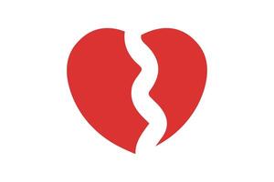 Broken heart icon. solid icon style. icon related to valentine. valentine day elements illustration vector