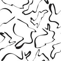 seamless pattern of simple easter bunny icons in different poses drawn with lines, for various logos or designs vector