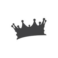 black crown icon element design template vector