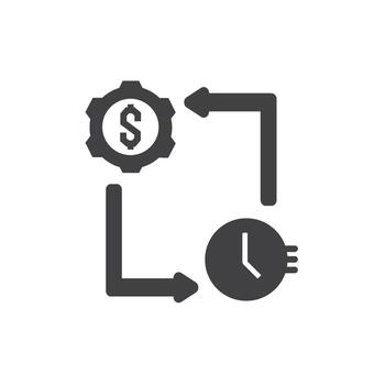 efficient is money icon element design vector