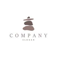 balancing stone logo simple template vector