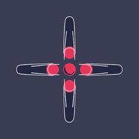 Abstract Cross Design with Circular Elements vector