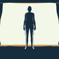 Body Image Exploring Self-Perception and Idealized Forms vector