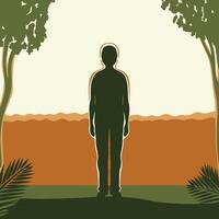 Finding Peace Solitude, Nature, and Inner Reflection vector
