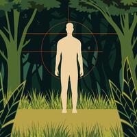 Target in the Jungle A Survival Game vector