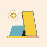 Mobile Device Settings Configuration Guide vector