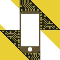 Smartphone Technology Circuitry and Mobile Innovation vector