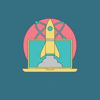 Digital Innovation Launching New Ideas with Technology vector