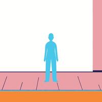 Person Standing on a Platform vector
