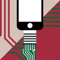 Smartphone Connectivity Exploring Mobile Device Circuitry and Data Transfer vector