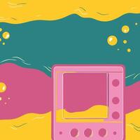 Retro Device, Abstract Background, Colorful Design vector