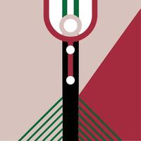 Abstract Geometric Design Red, Green, and Beige vector
