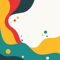 Colorful Abstract Water Fluid Liquid Frame Background with White Empty Blank Space Template vector