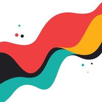 Colorful Abstract Water Fluid Liquid Wave Wavy Curve Flowing on White Background vector