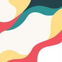 Colorful Abstract Wavy Water Fluid Liquid Wave Frame Background with White Empty Blank Space vector