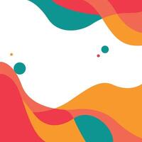 Colorful Abstract Water Fluid Liquid Frame Background with White Empty Blank Space vector