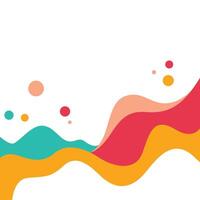 Colorful Abstract Water Fluid Liquid Wave Wavy Flowing on White Background with Empty Blank Space vector