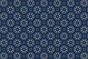 Geometric white and dark blue hexagonal decor design pattern vector