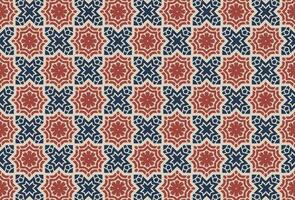 Traditional geometric tile design pattern vector