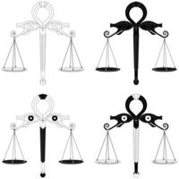 Egyptian Scales of the Judgement of Osiris vector