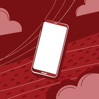 Mobile App Design Modern Interface and Cloud Features vector