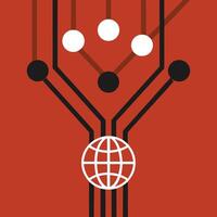 Global Network Connectivity Data Flow and Interconnection vector