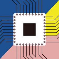 Microchip Technology Circuit Board Design and Connections vector