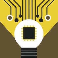 Innovative Microchip Technology Powering the Future of Ideas vector