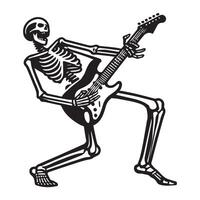 Skeleton Strumming the Guitar Design vector